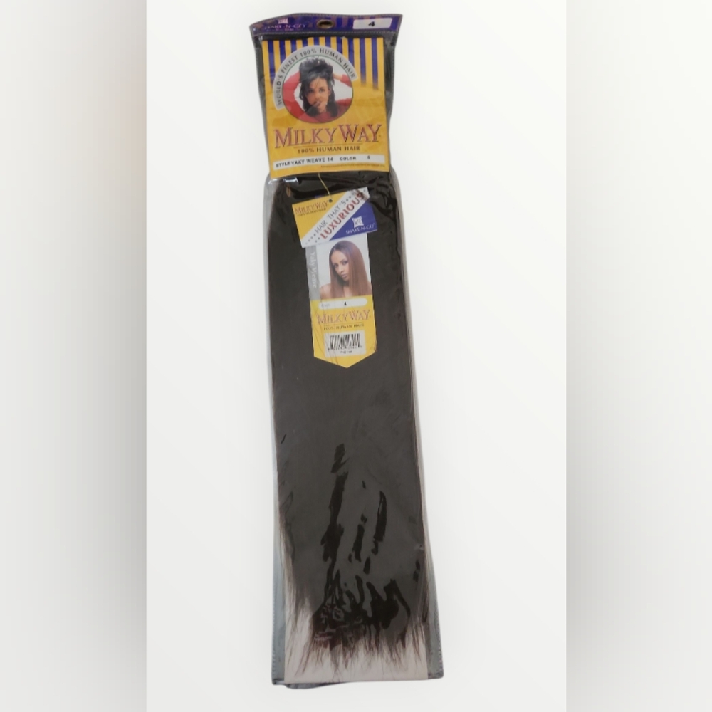 Milky Way Yaky Weave 100% Human Hair 14" Color #4